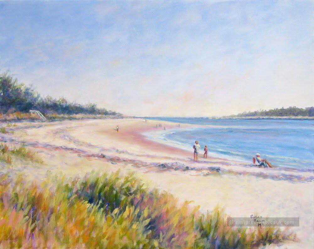 Promeneurs sur la plage Peintures à l'huile